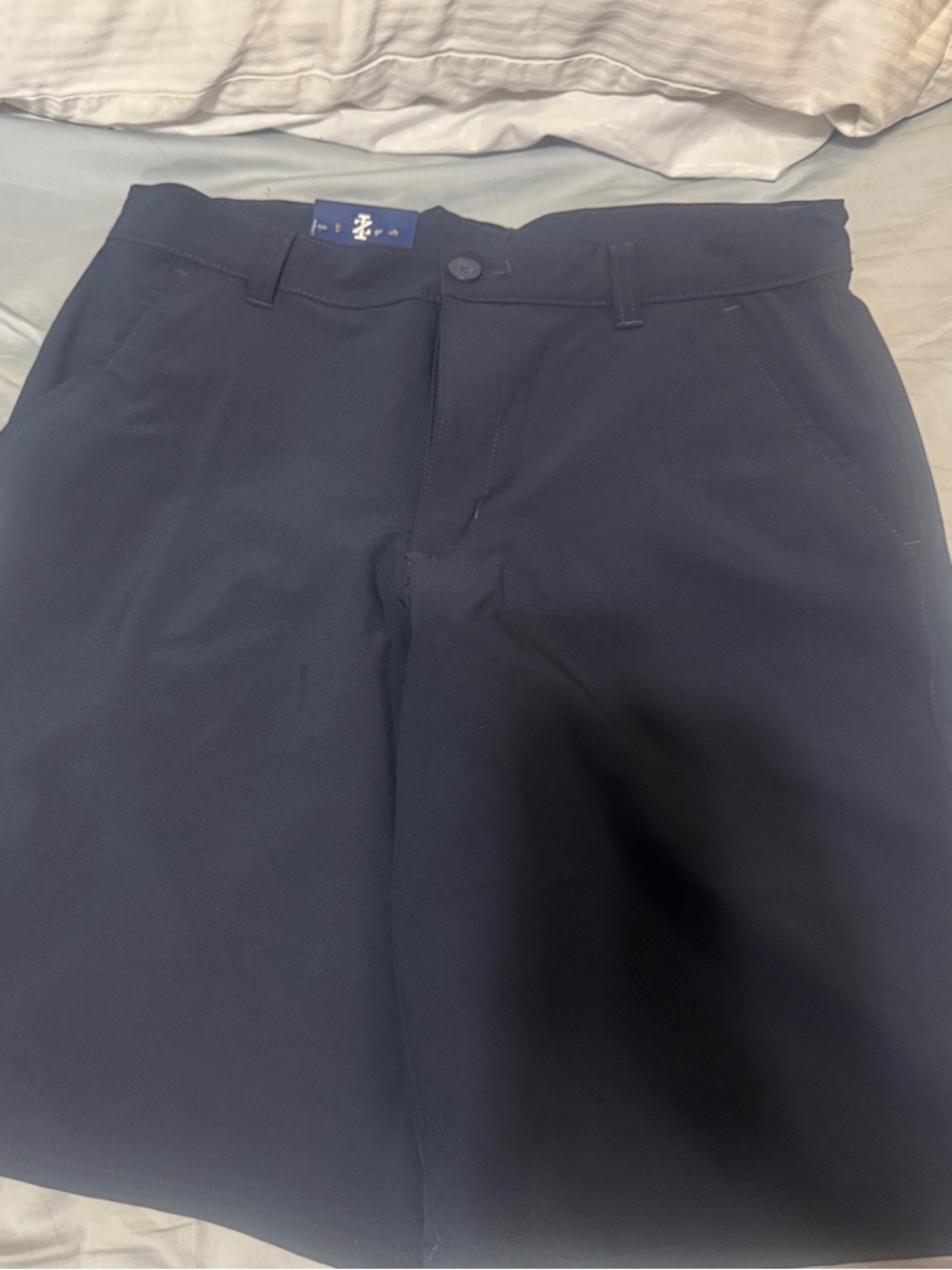 Izod Boy's Uniform Navy Flat-Front Shorts
